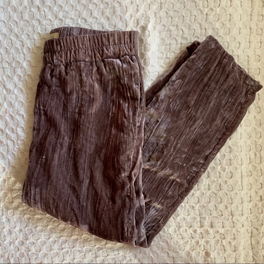 Anthro velvet pants
